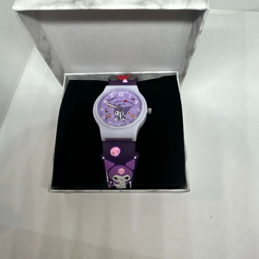 Kuromi Adjustable Girls Watch Purple Silicone Band – Sanrio